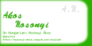 akos mosonyi business card